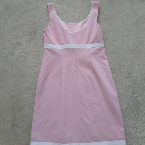 INC honeycomb pink Spring dress with bow - Picture 6 of 7